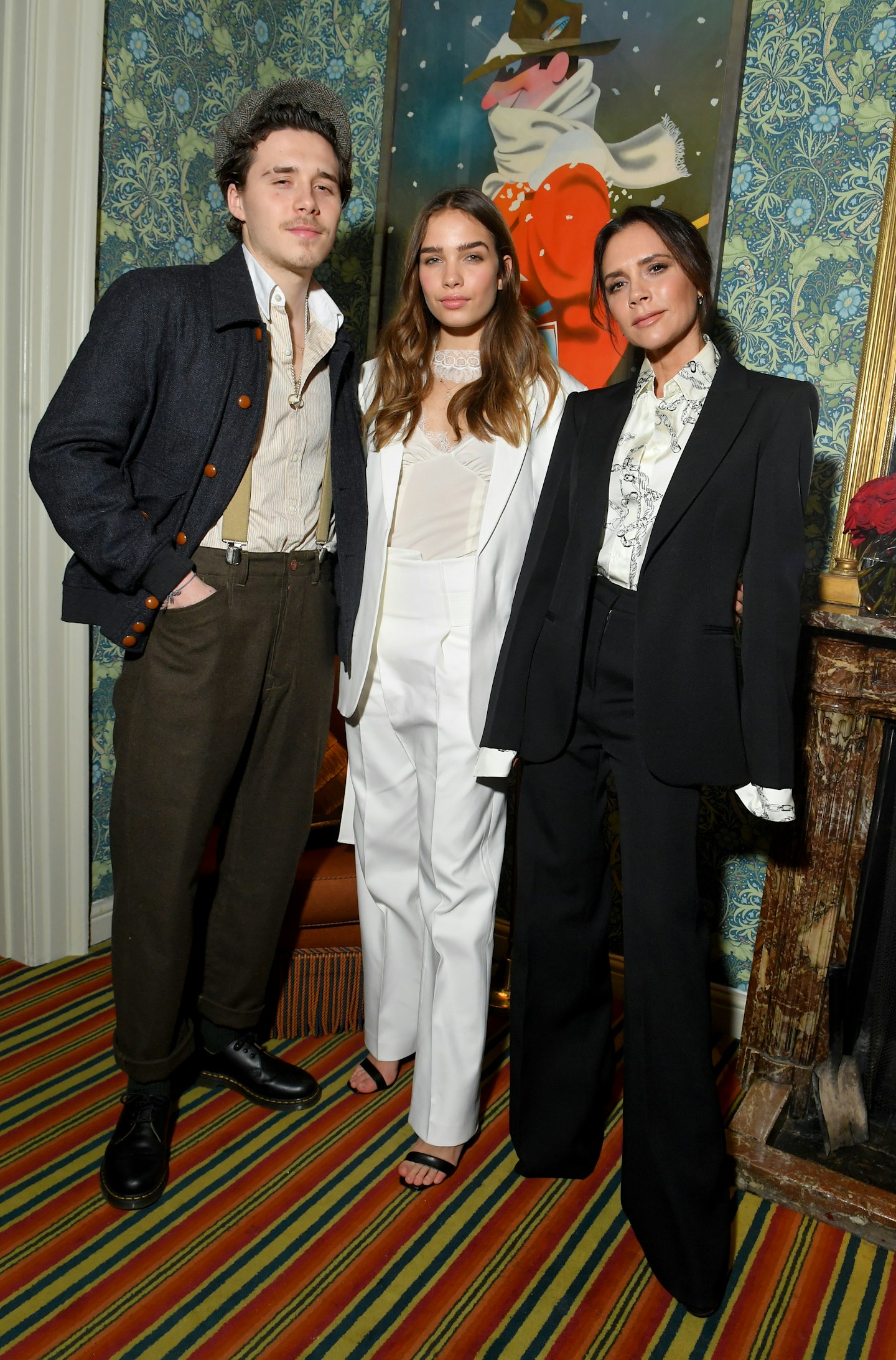 Brooklyn with his ex-girlfriend, Hana Cross, wearing VB 